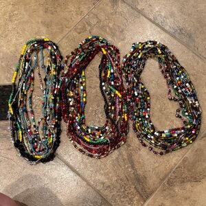 Colorful Beaded Glass Beads - 3 dozen